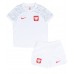 Polen Barnkläder Hemma matchtröja till baby VM 2022 Kortärmad (+ Korta byxor) Billigt